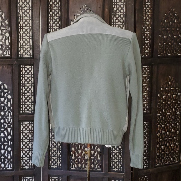 Vintage Leather sweater jacket - Picture 5 of 16